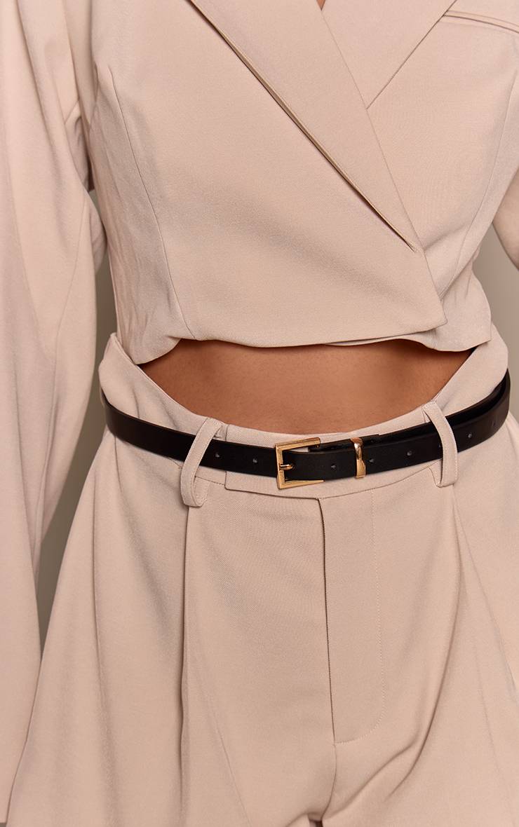 Crème Combinaison-short Style Blazer Avec Ceinture