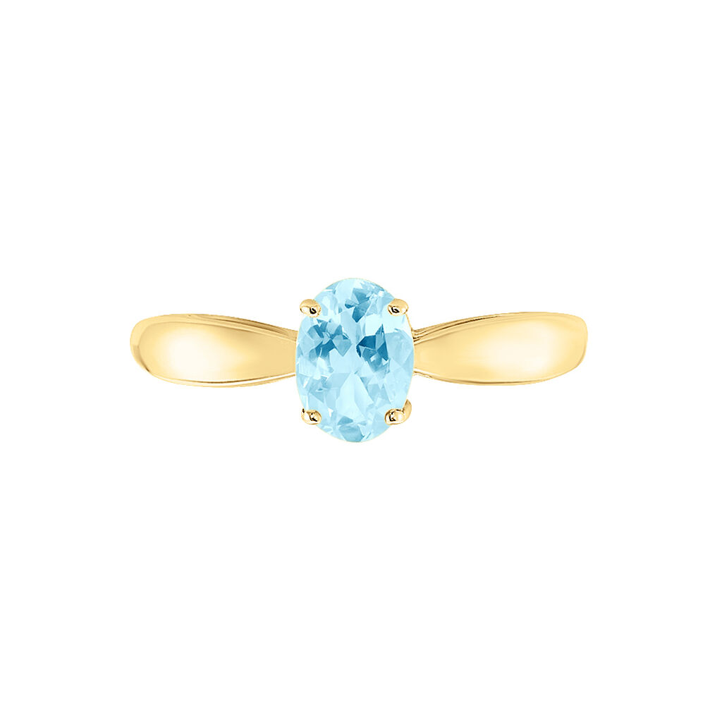 Bague Solitaire Arzula Or Jaune Topaze