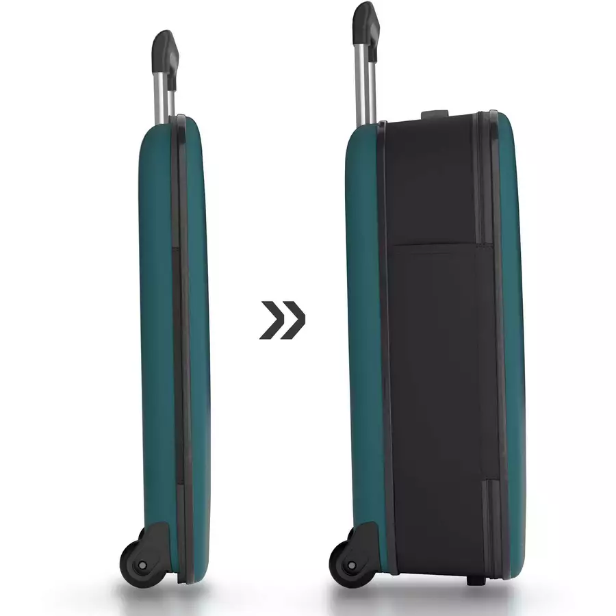 Rollink Vega II - faltbarer 2-Rollen-Kabinentrolley 55 cm deep lagoon