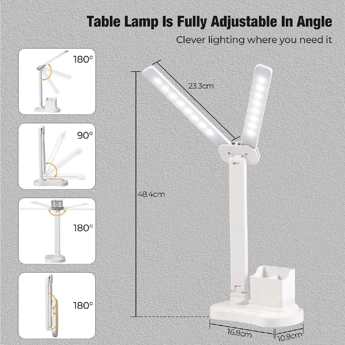 Lampe de Bureau LED Dimmable - Blanc
