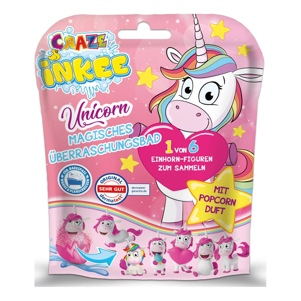CRAZECRAZE   Inkee Überraschungsbadekugel Unicorn