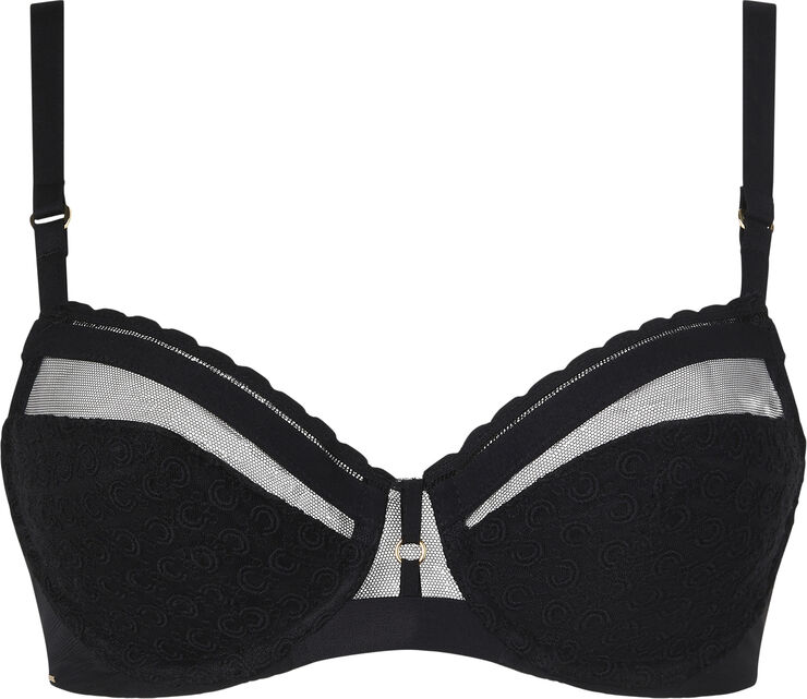 Chantelle Monogram Covering Underwired Bra Black