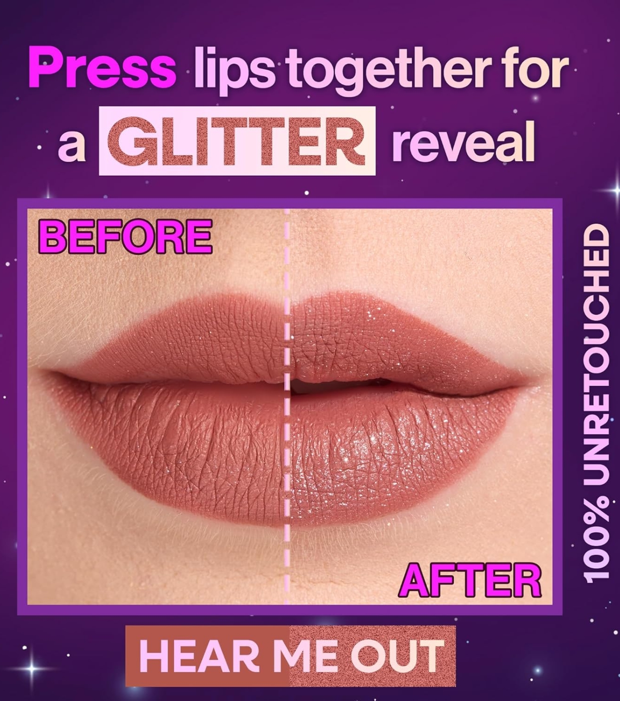 Wet n Wild - Batom líquido com brilho Mega Glitter - Hear Me Out