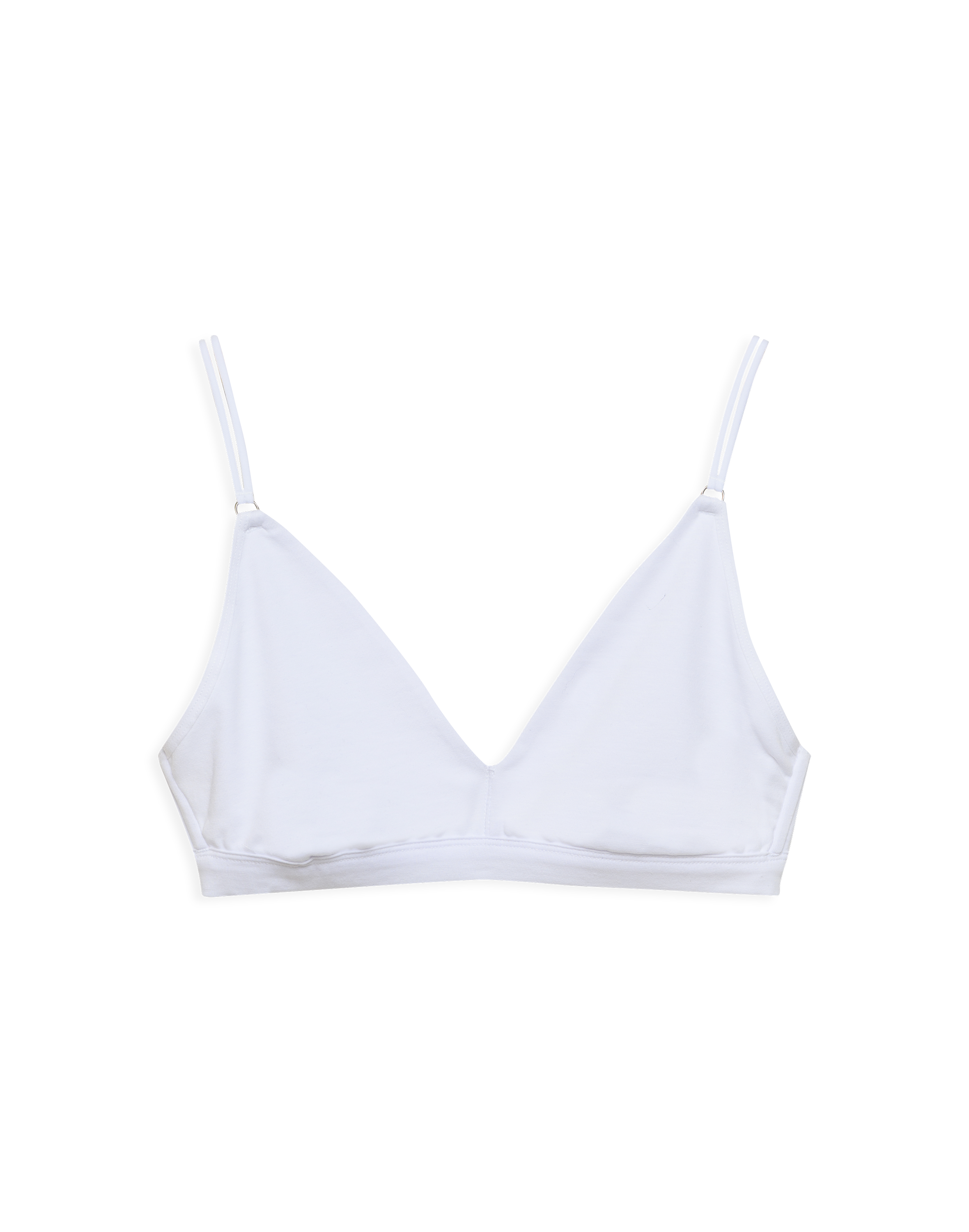 Bralette van katoen voor dames in Wit