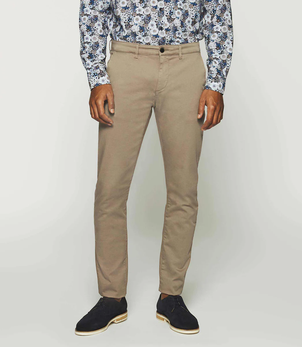 Pantalon chino slim gris