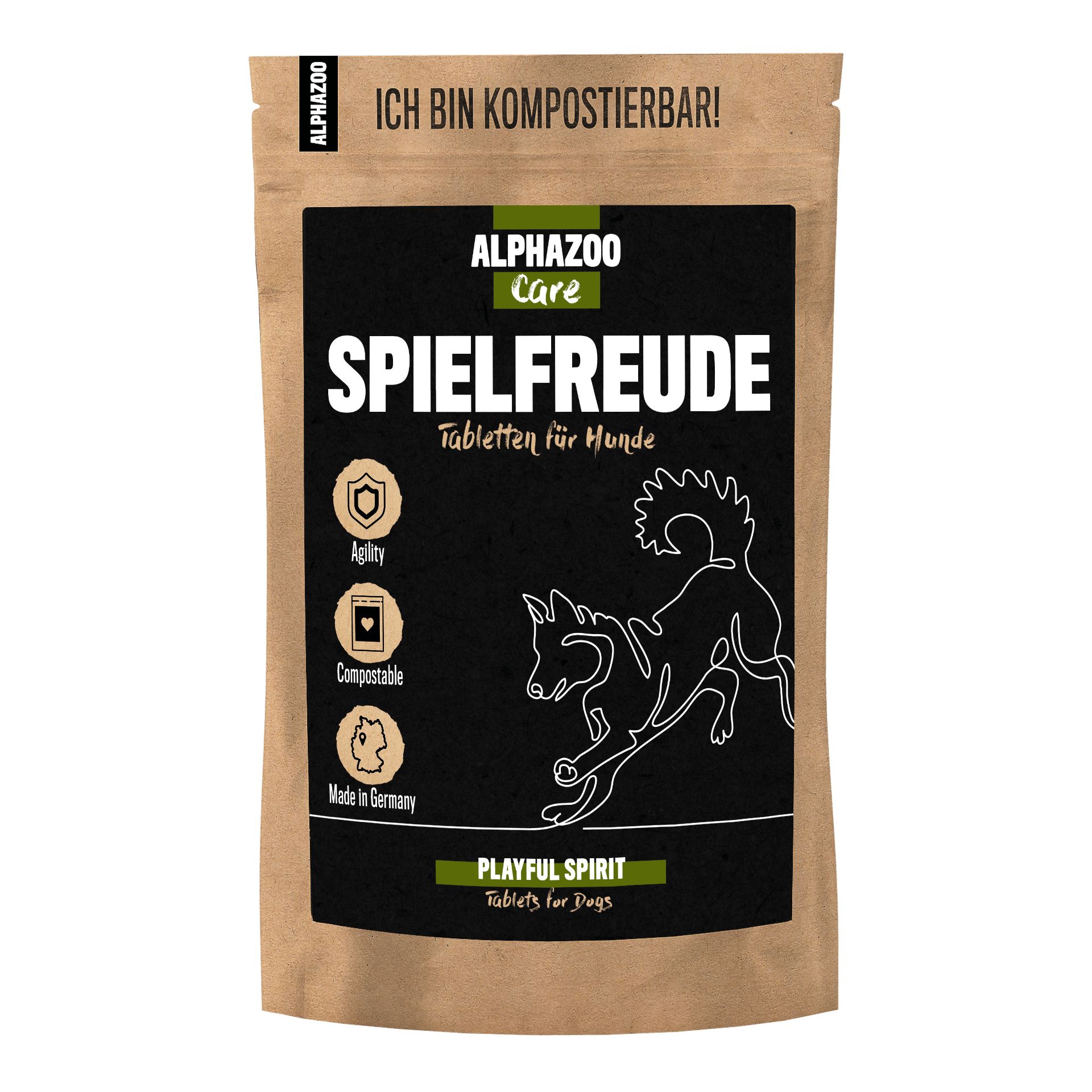 ALPHAZOO Spielfreude Tabletten für Hunde I Gelenktabletten mit Grünlippmuschel