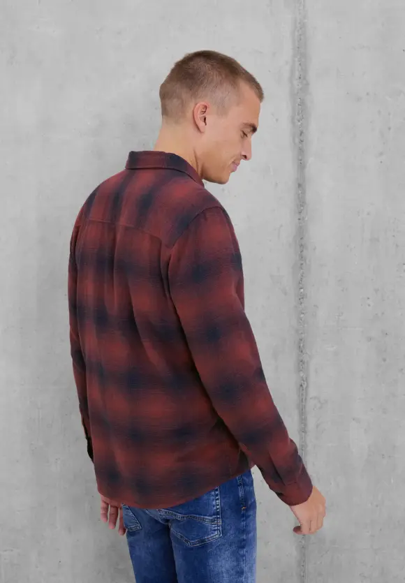 Hemd mit Karomuster - burgundy red