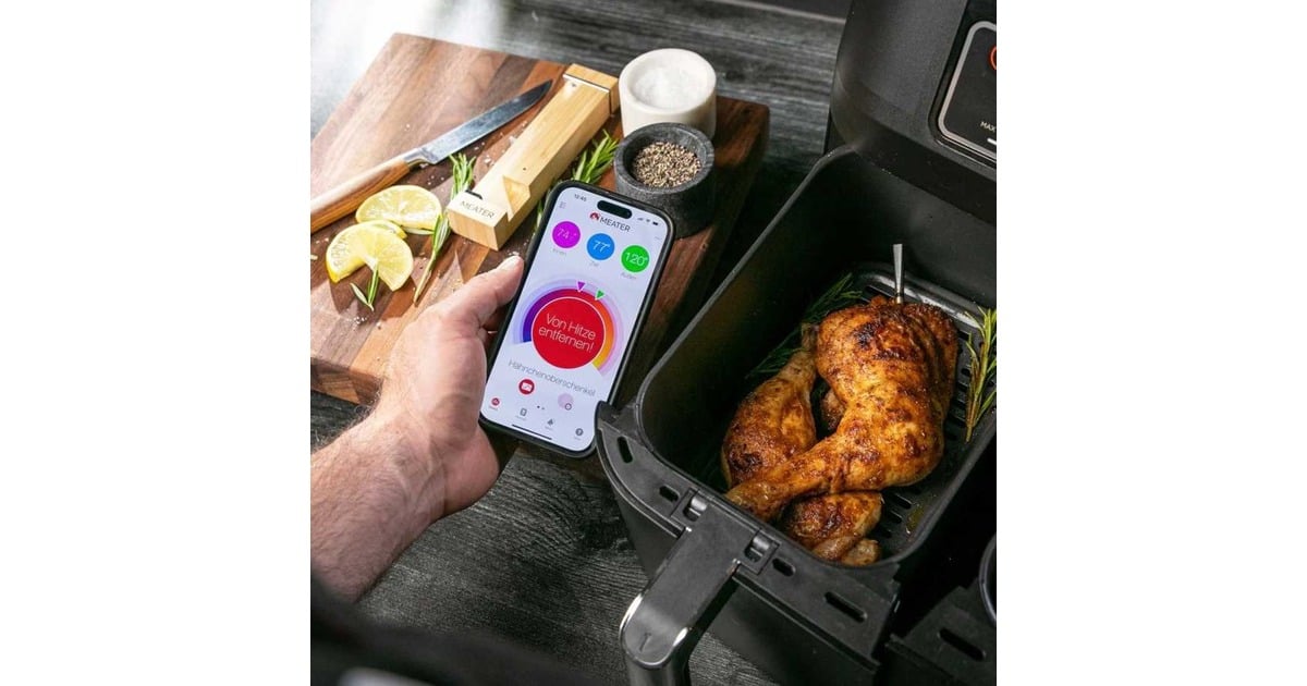 MeaterPro thermometer  (Roestvrij staal/houtkleur, Bluetooth 5.2)