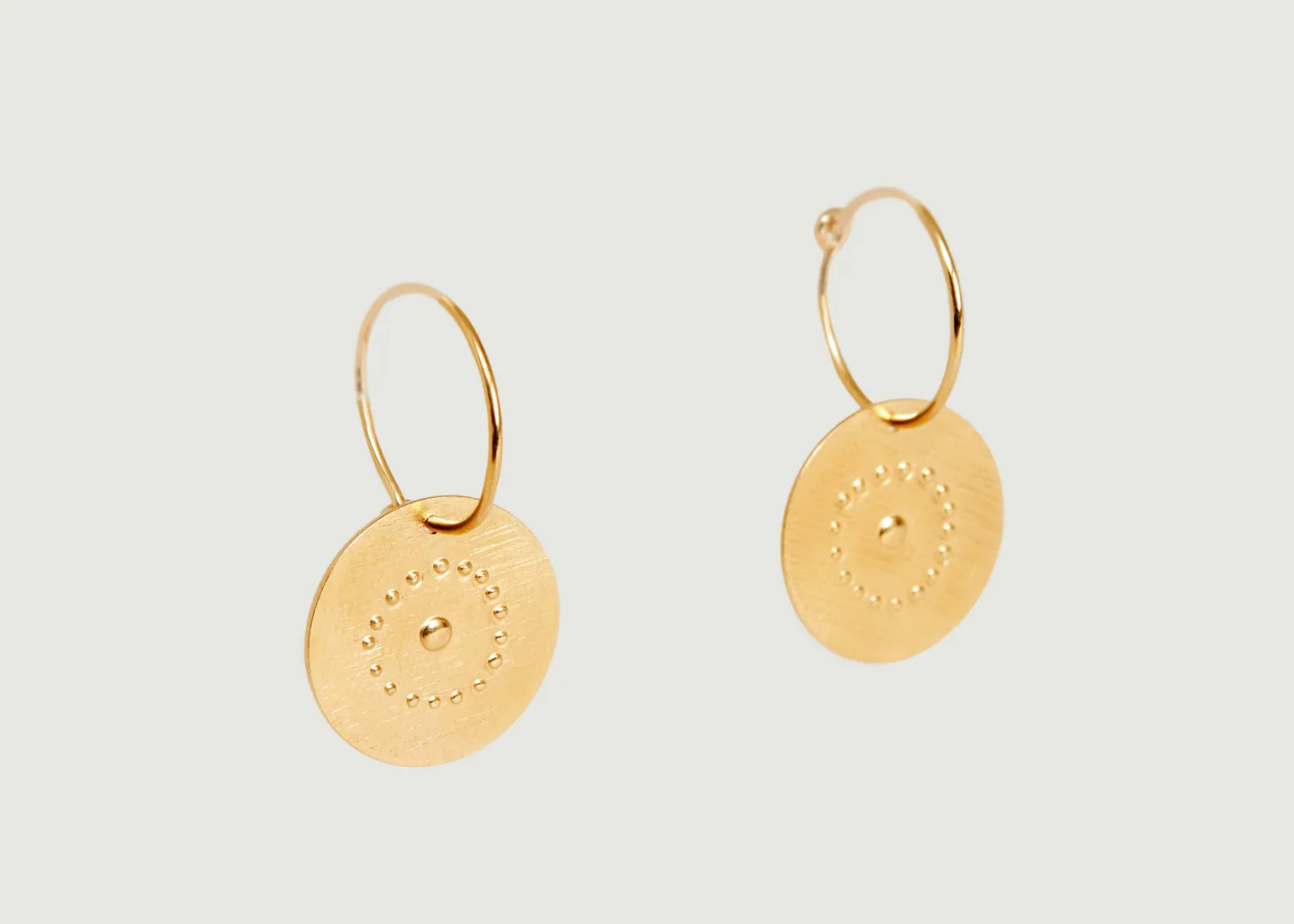 Boucles d'oreilles créoles vermeil Cible Par Coeur