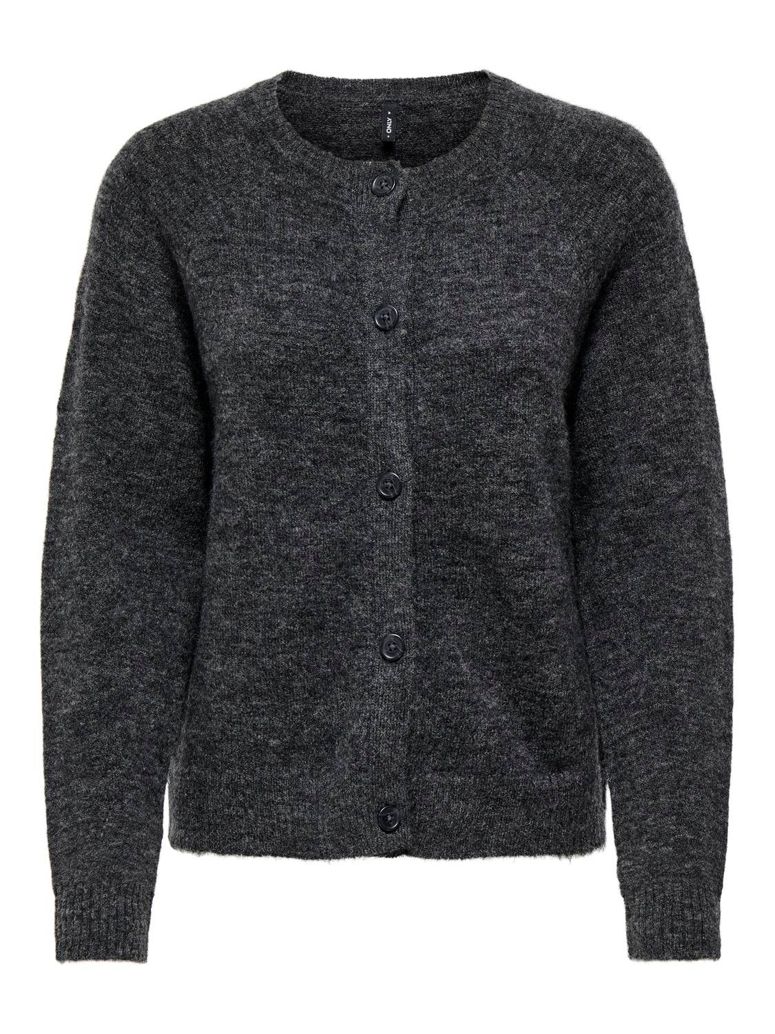 ONLALLISON Strickjacke Dark Grey Melange