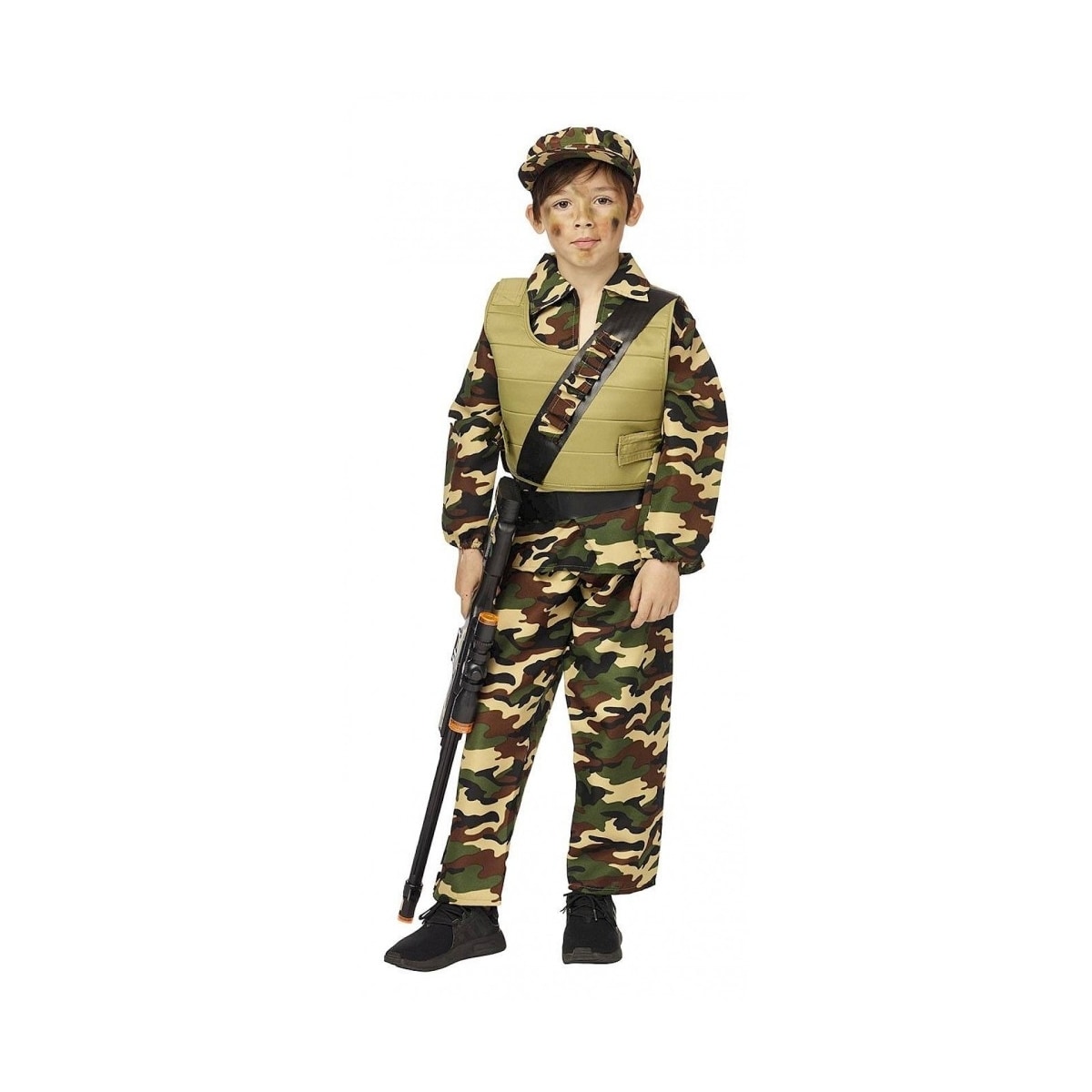 Soldatkostyme + hatt (152 cm)