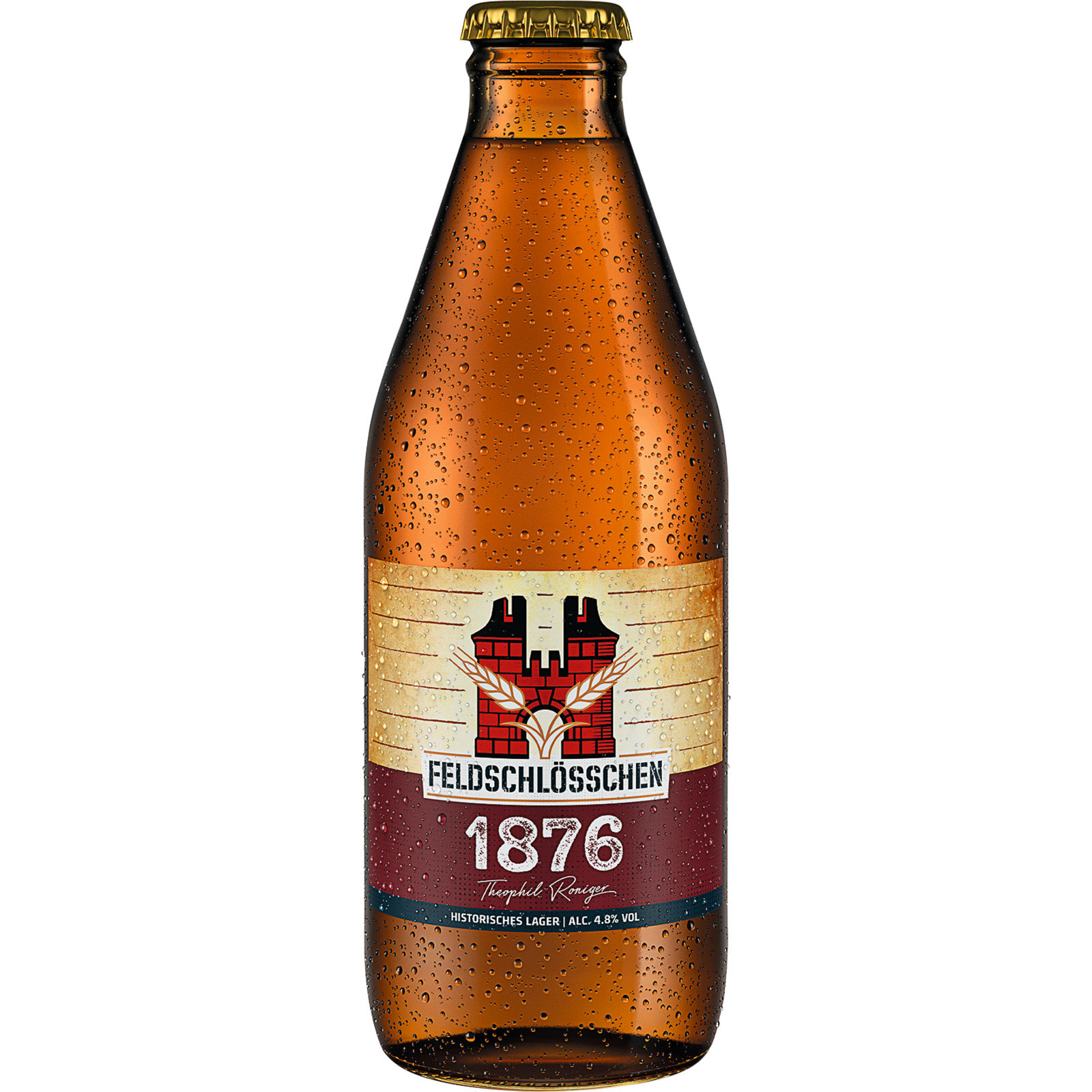 Feldschlösschen 1876 Bier 8x33cl Glas