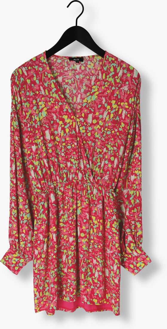 ALIX THE LABEL roze alix the label mini jurk ladies woven floral wrap dress
