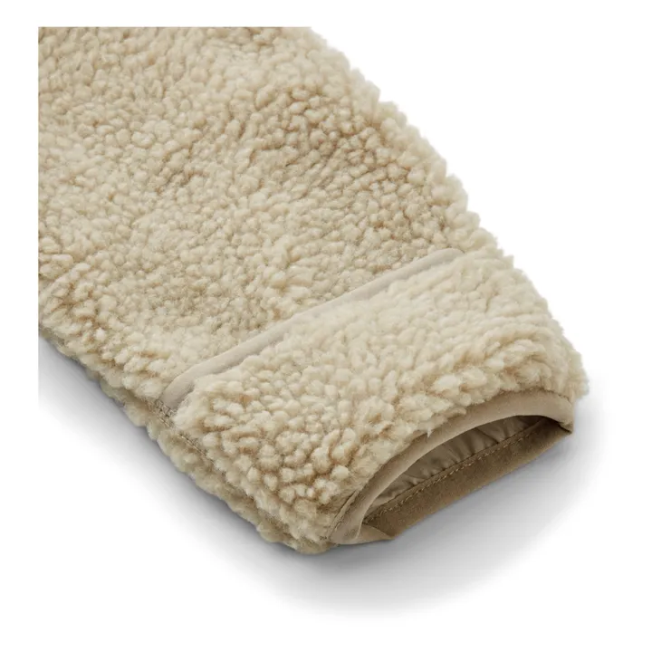Liewood Combinaison Coton Bio Matières Recyclées Façon Fourrure Fraser | Beige