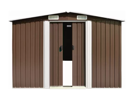 Abri de jardin Marron 257x990x181 Acier galvanisé