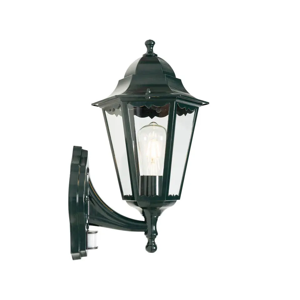 Qazqa buitenlampen met sensor new orleans groen e27
