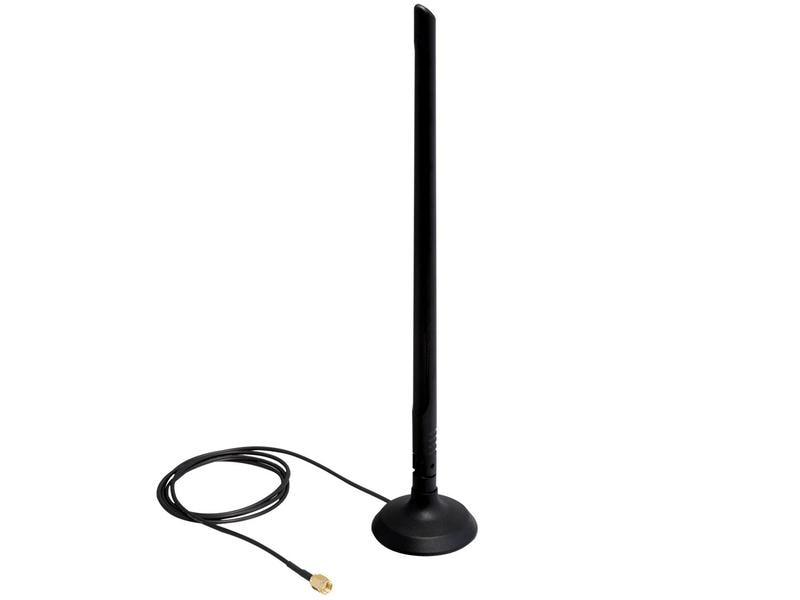Delock WLAN-Antenne RP-SMA, 30cm RP-SMA 6.5 dBi Rundstrahl Delock 2.4Ghz WLAN Antenne mit RP-SMA Anschluss, 6.5 dBi omnidirektional Gelenk mit magnetischem Standfuss