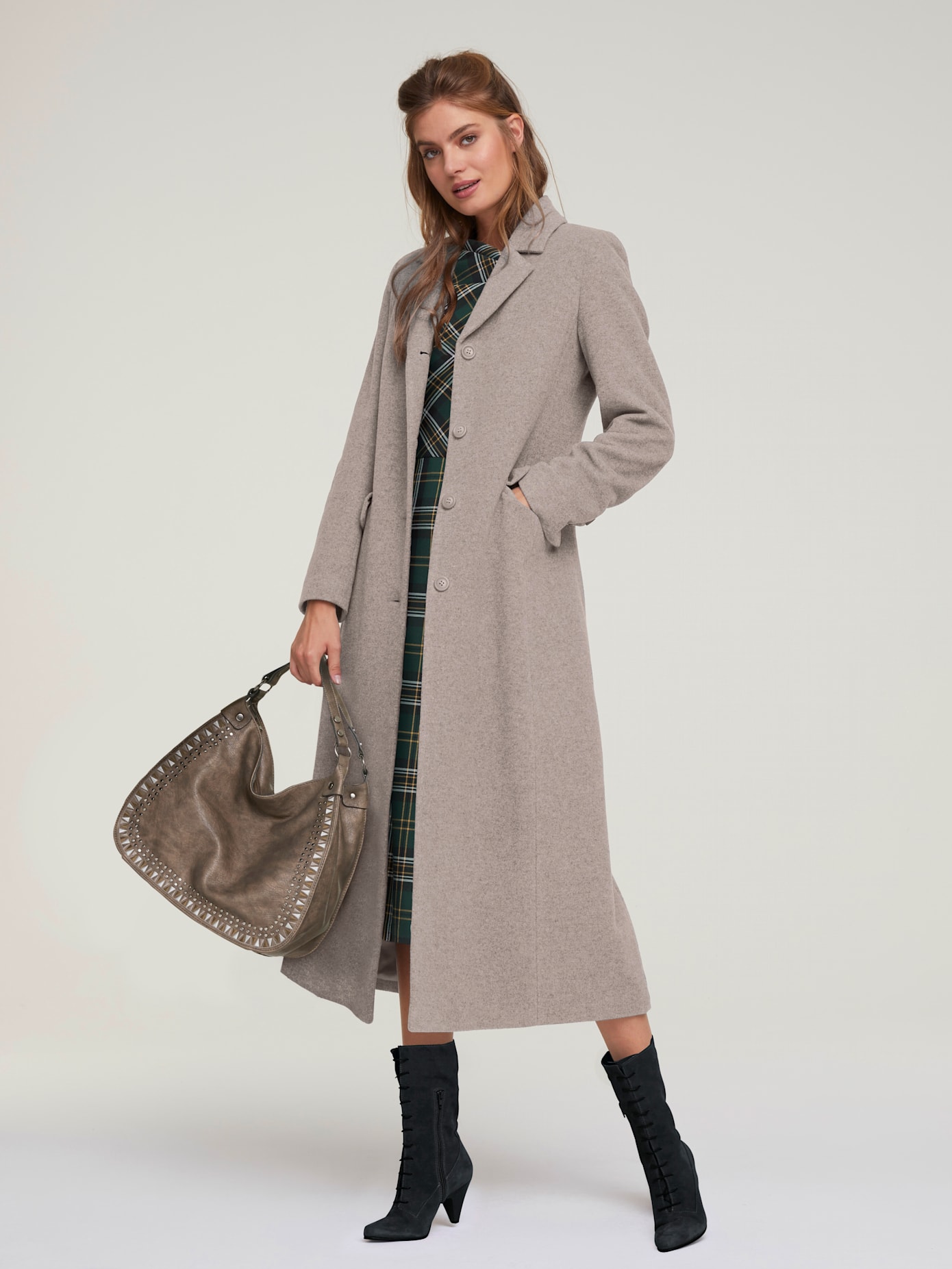 Manteau blazer coupe longue classique