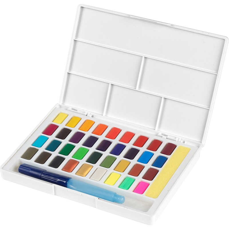 Faber-Castell<br>Vandfarver med Pensel 36 stk