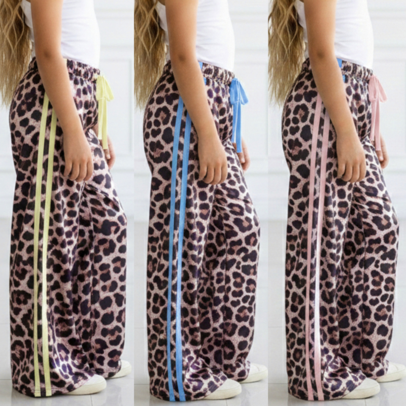 Silky leopard pants