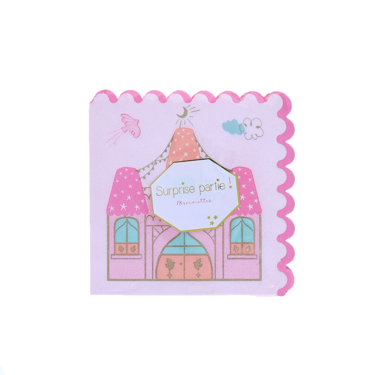 Lot de 18 serviettes château Surprise Partie !