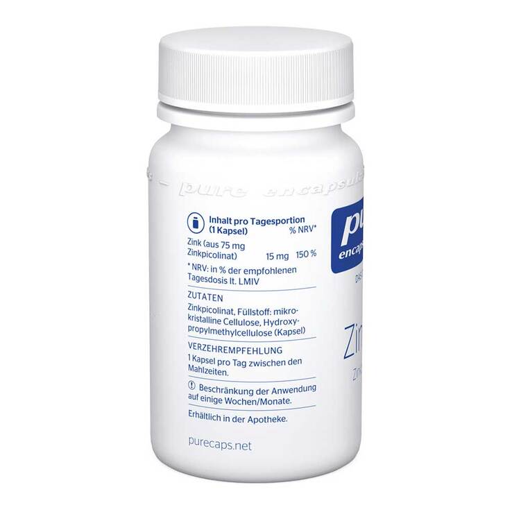 Pure Encapsulations Zink 15 Zinkpicolinat Kapseln, 30 St