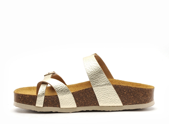 Plakton mules et sabots plats femme cp bombay 341032 or