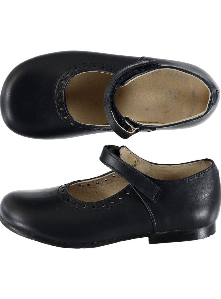 Babies cuir marine enfant fille