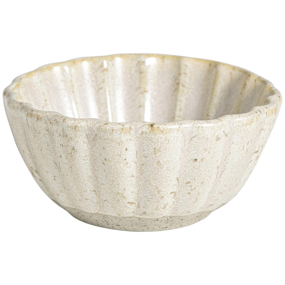 Schaaltje Flora off-white stoneware - Ø7,5 cm