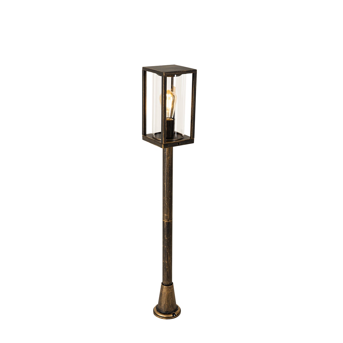 Vintage staande buitenlamp, antiek goud, 100 cm, IP44 - Charlois