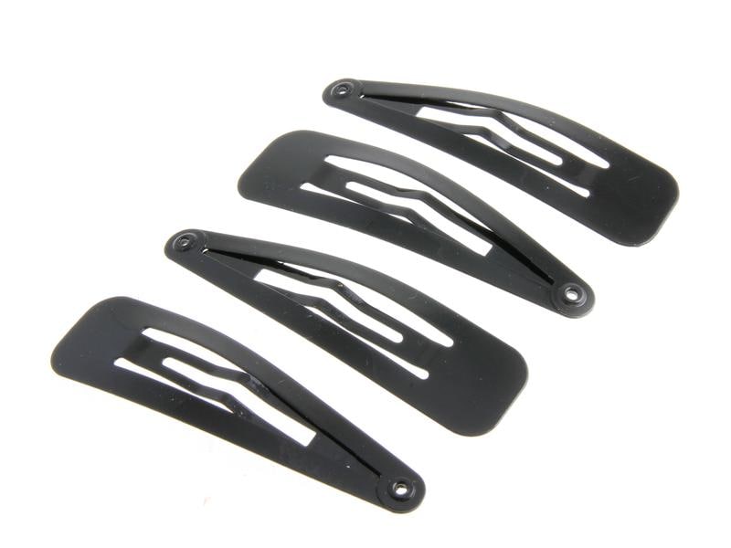 DailyGo Haarspange Click Clack metall 5 cm, schwarz Praktische Haarspange für die einzelne Haarsträhne oder fürs Finish des Haarlooks