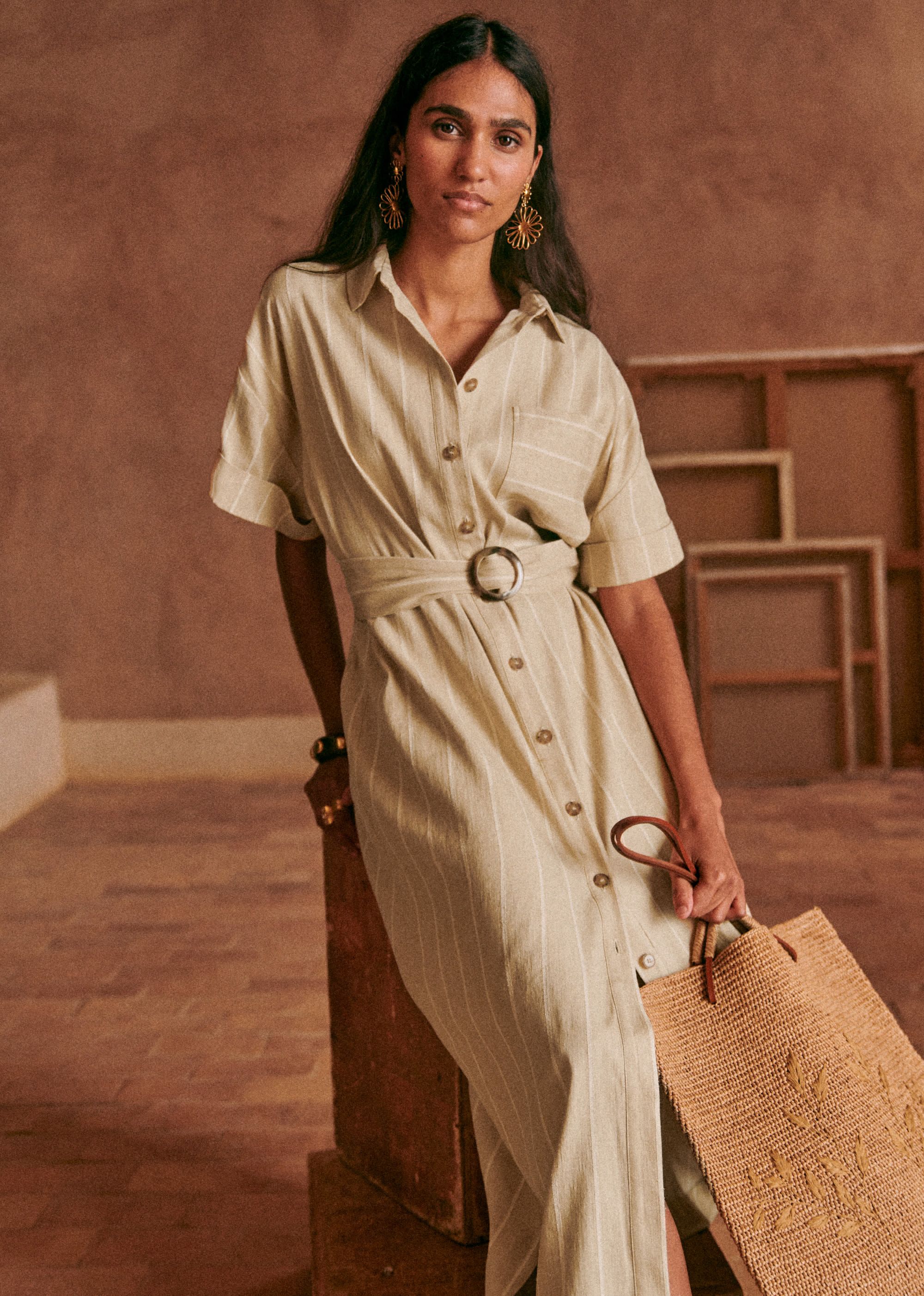 Robe Alani - Rayure naturelle - E-SHOP/ROBES 5905153