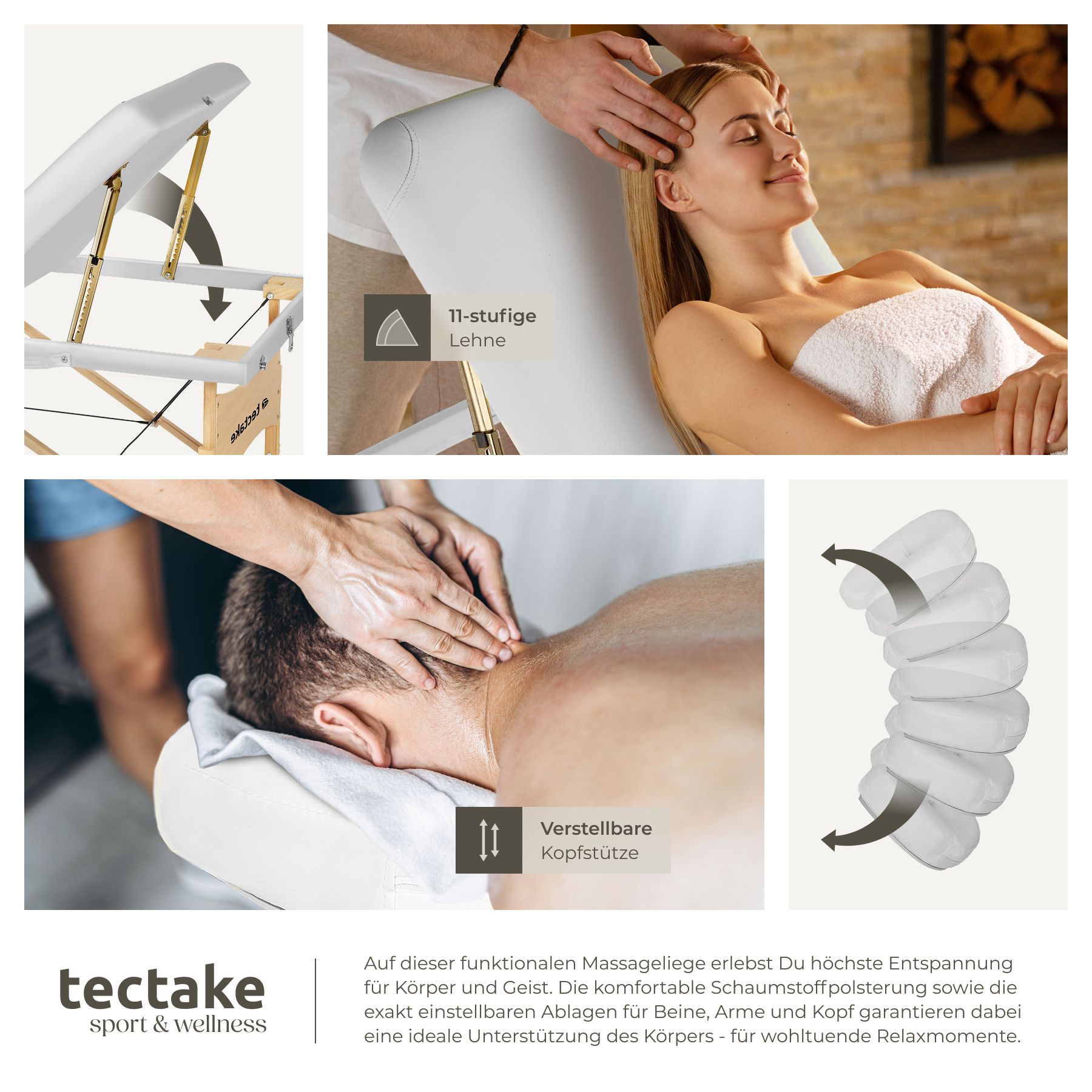 3 Zonen Massageliege Somwang