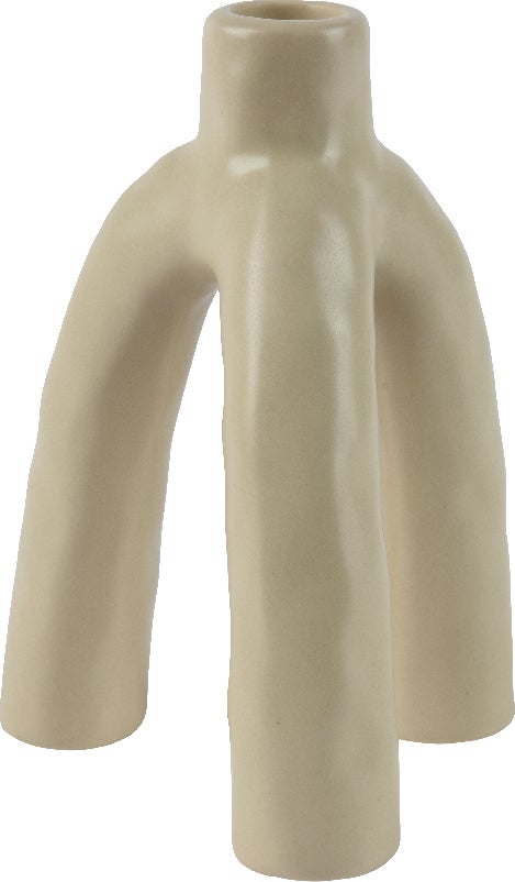 Decoris kandelaar Sel crème D 10 H 16 cm