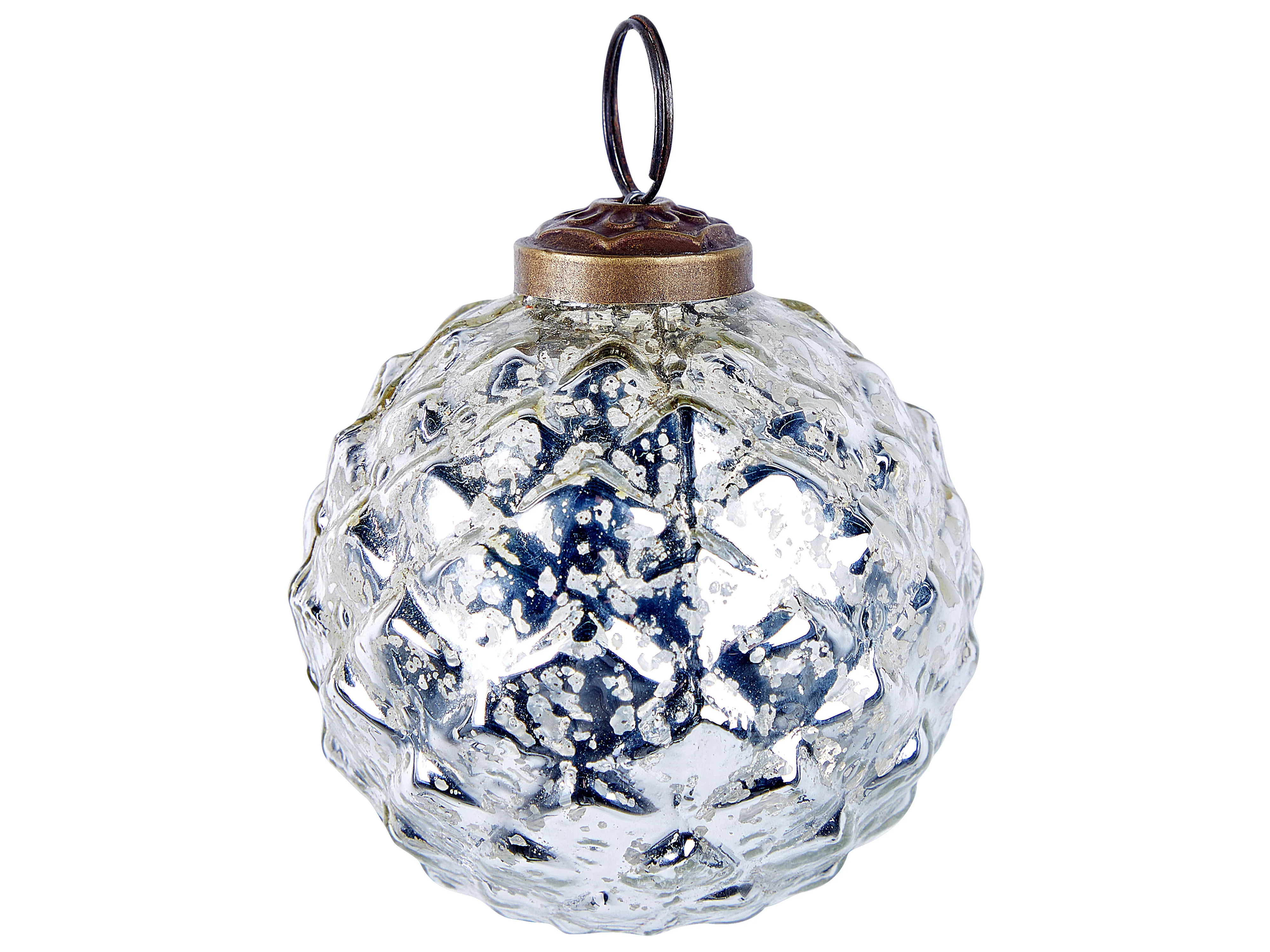Set van 6 kerstballen ARGENTIN Glas Zilver