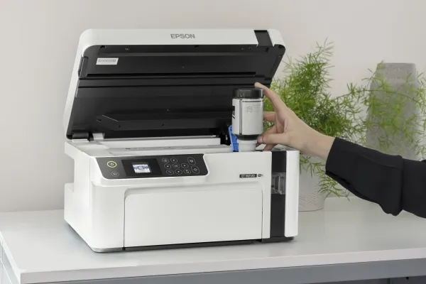 Epson EcoTank ET-M2120 - Multifunktionsprinter - S/H - blækprinter - A4/Legal (medie) - op til 15 spm (udskriver) - 150 ark - USB, Wi-Fi - hvid