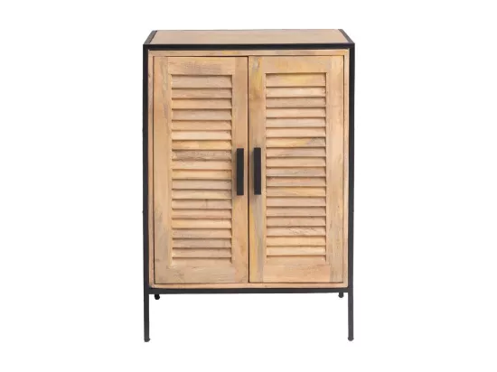 Meuble sous vasque en bois de manguier et métal Coralie