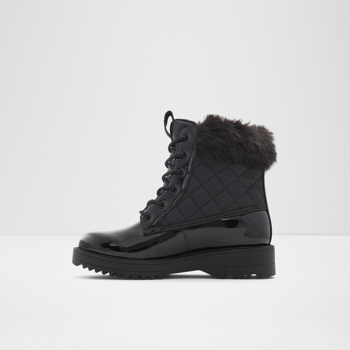 Breadda Black Synthetic Quilted Women Casual boots
