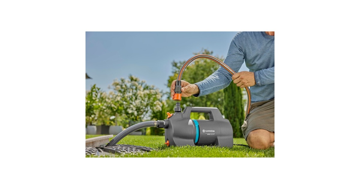 GARDENABesproeiingspomp 4200 Silent  (Donkergrijs/turquoise, 600 Watt)