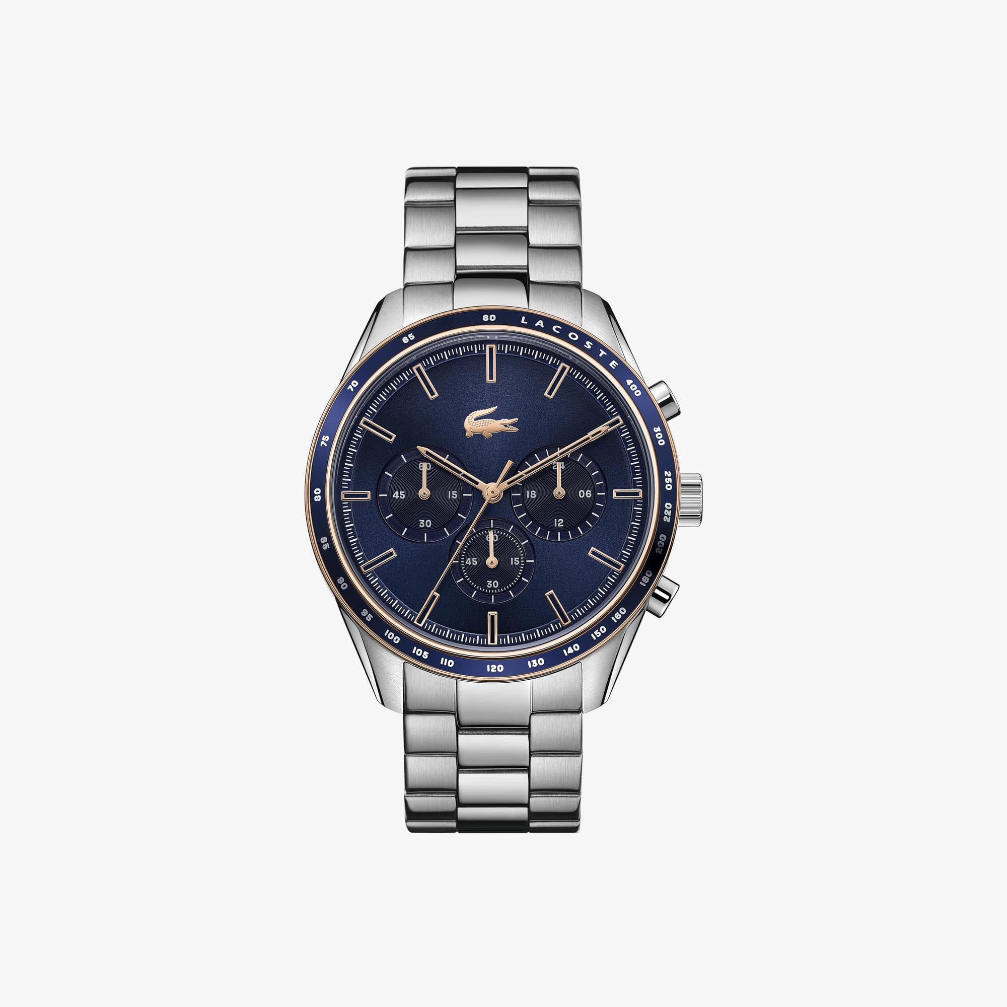 Montre chronographe Boston bleu marine avec bracelet en acier inoxydable Montres - Blanc - Lacoste - Homme