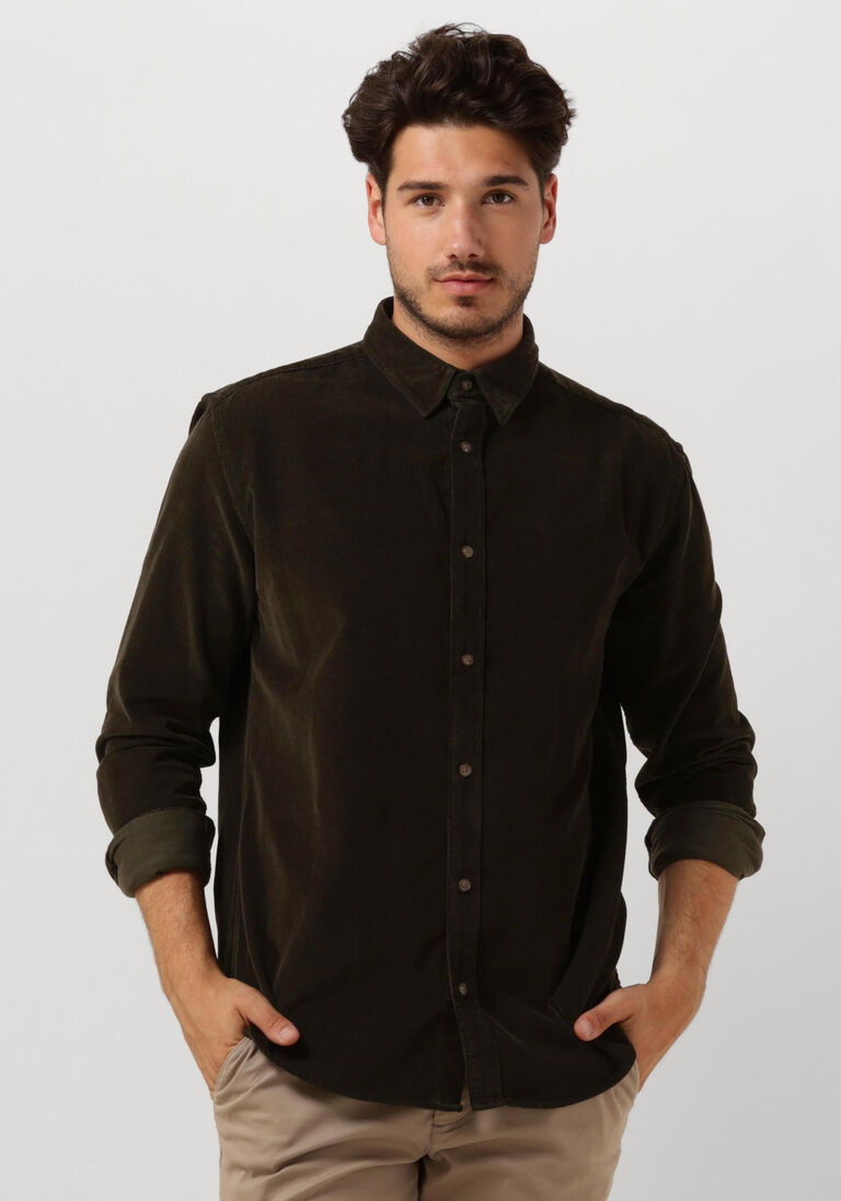 SELECTED HOMME groene selected homme overshirt slhregowen-cord shirt ls w