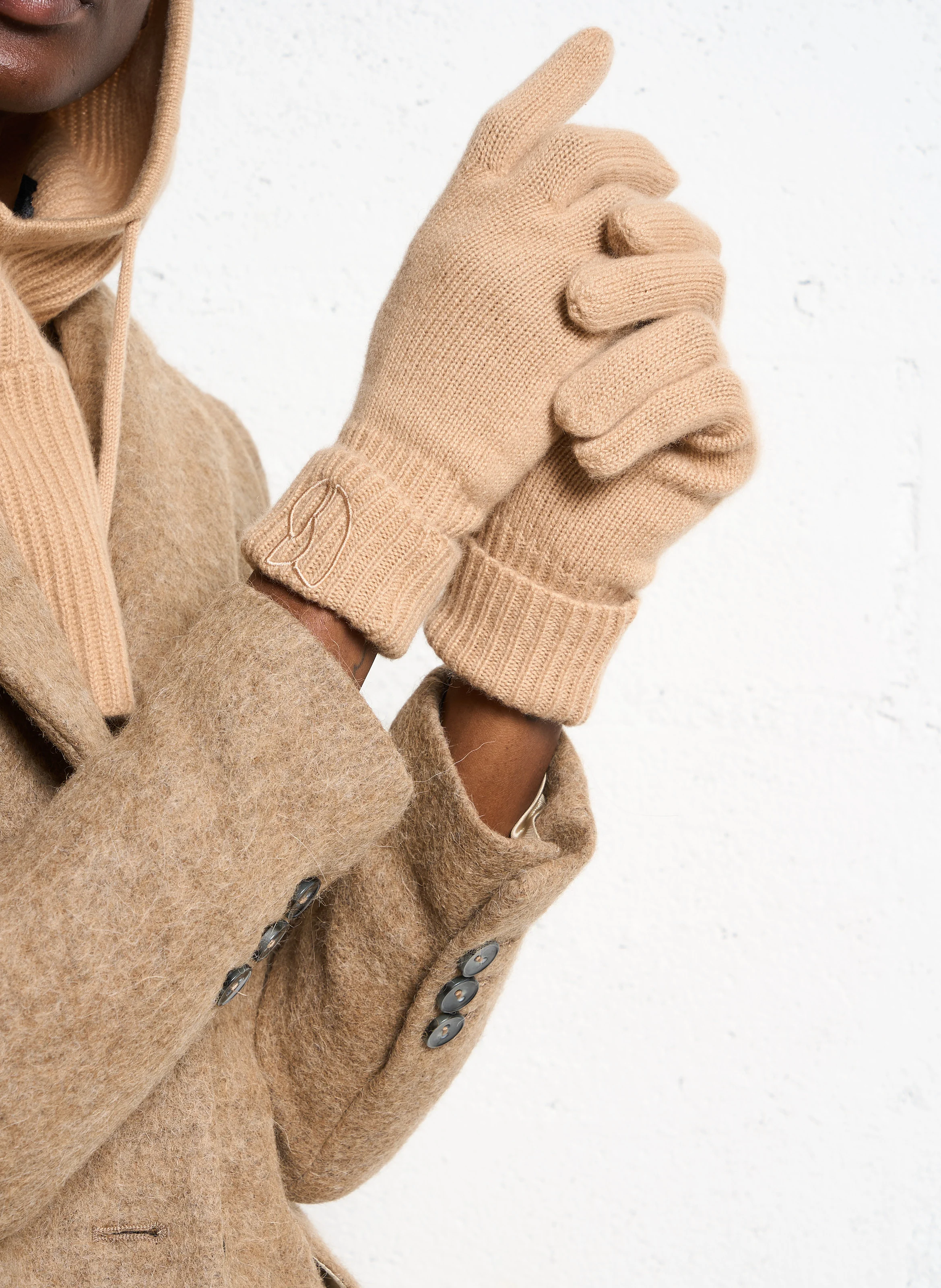 CIMON - Gants en cachemire mélangé | Marron