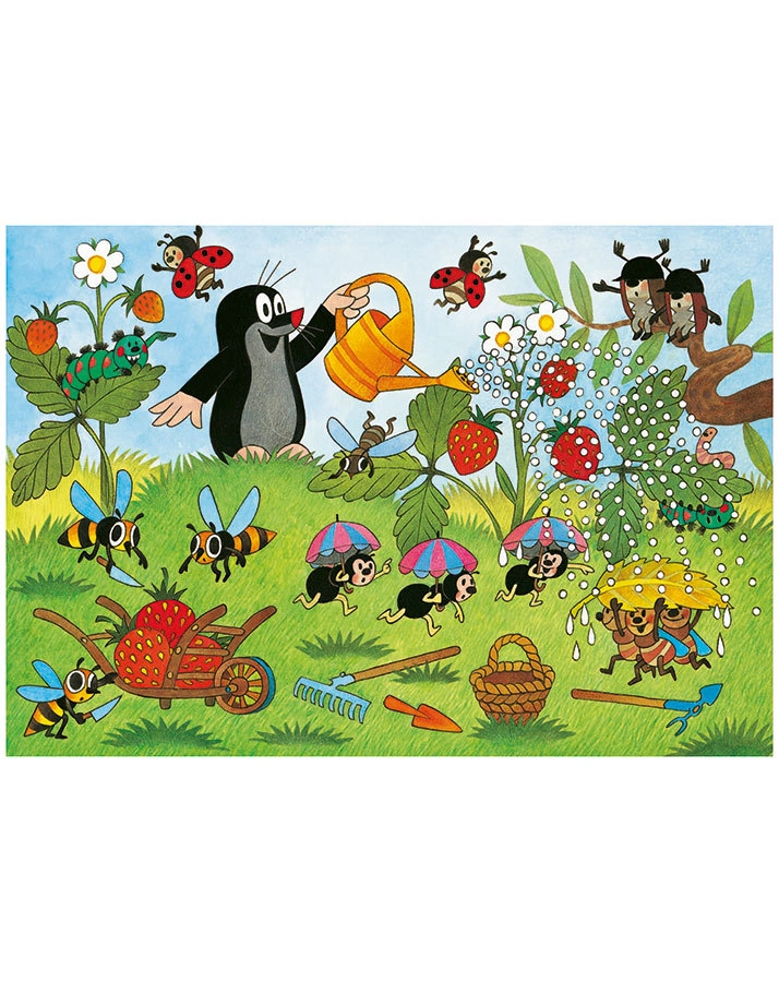 Puzzle DER MAULWURF IM GARTEN 2x24-teilig