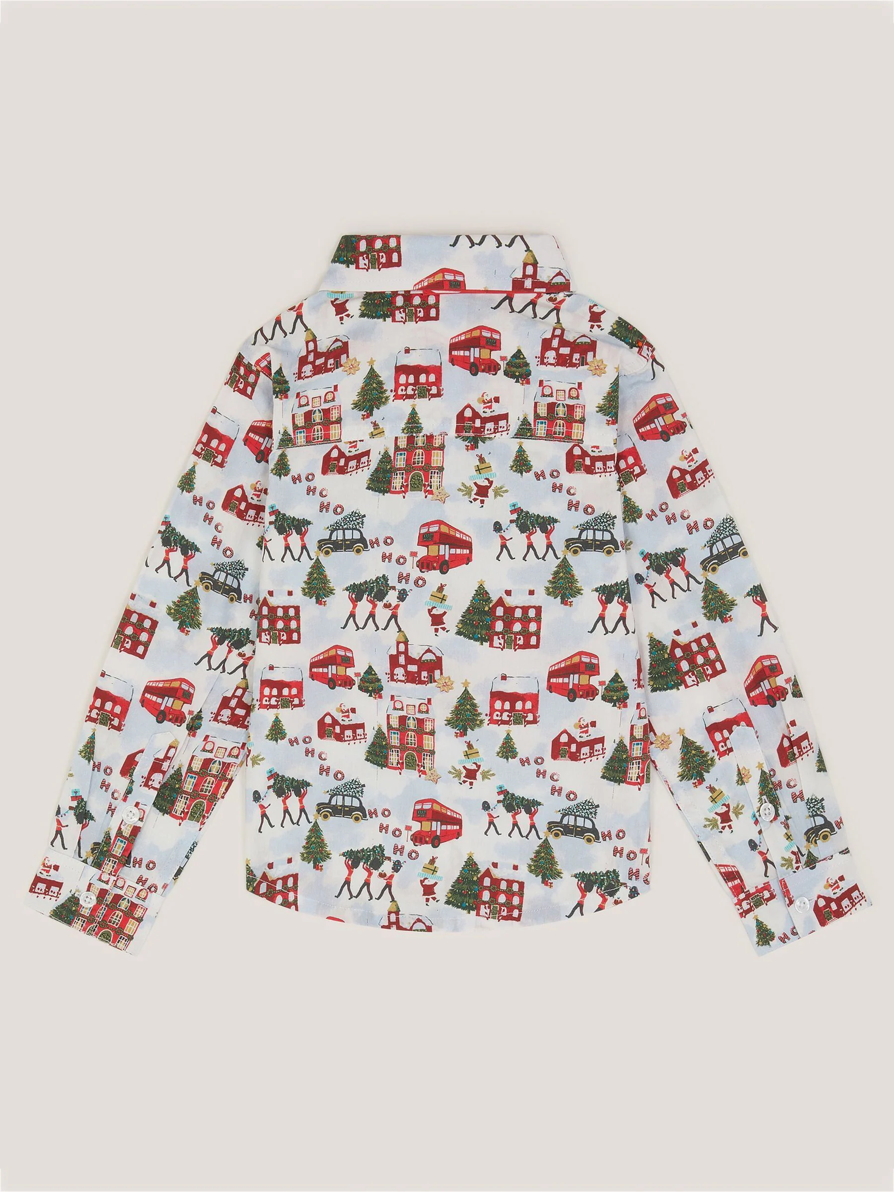Monsoon Londen Kerstmis Print overhemd & Strik Set