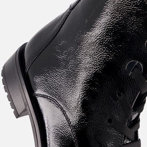 Gabor Veterboots zwart Lak leer