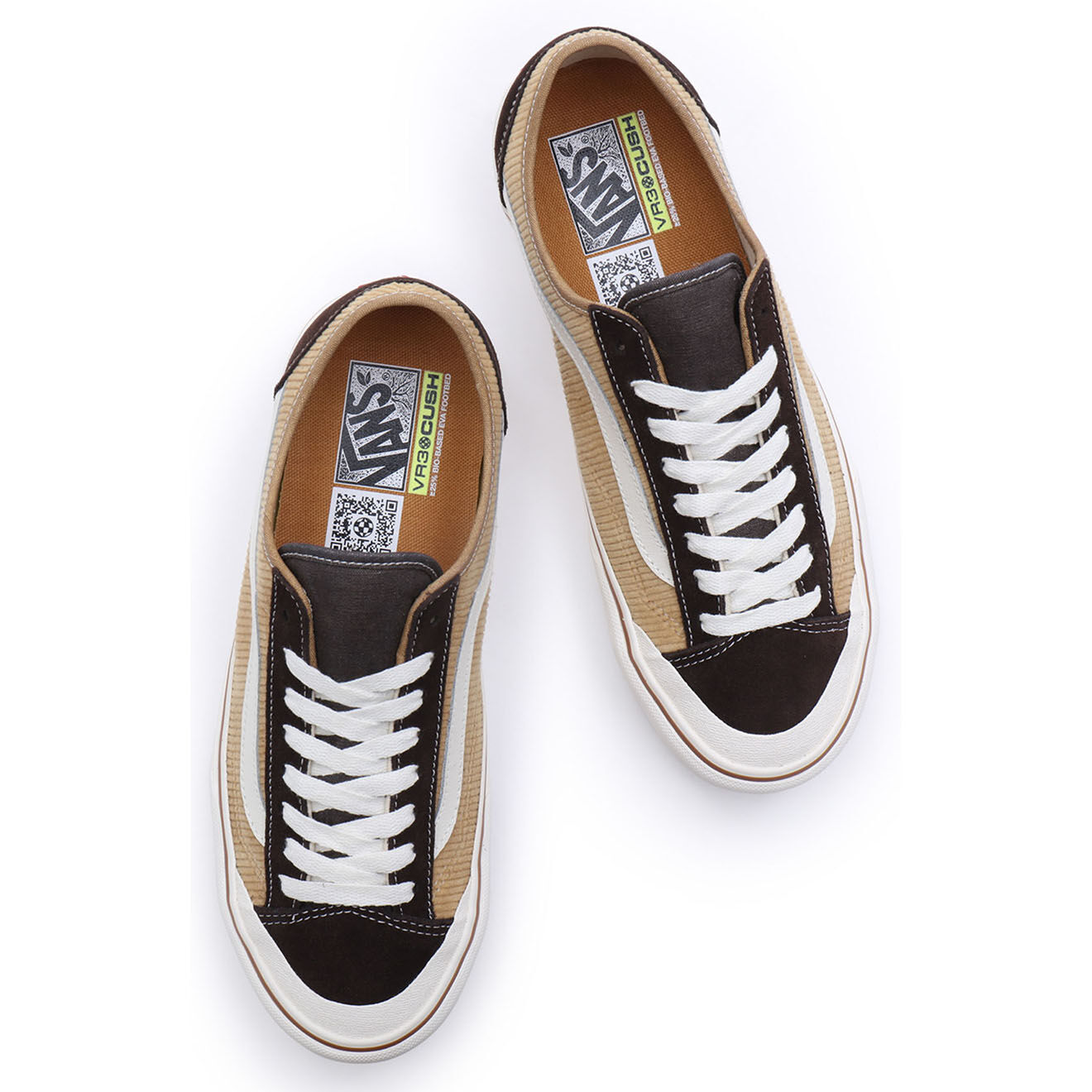 Vans Baskets en Velours de Cuir & Velours côtelé Style 136 Decon VR3 SF marron clair