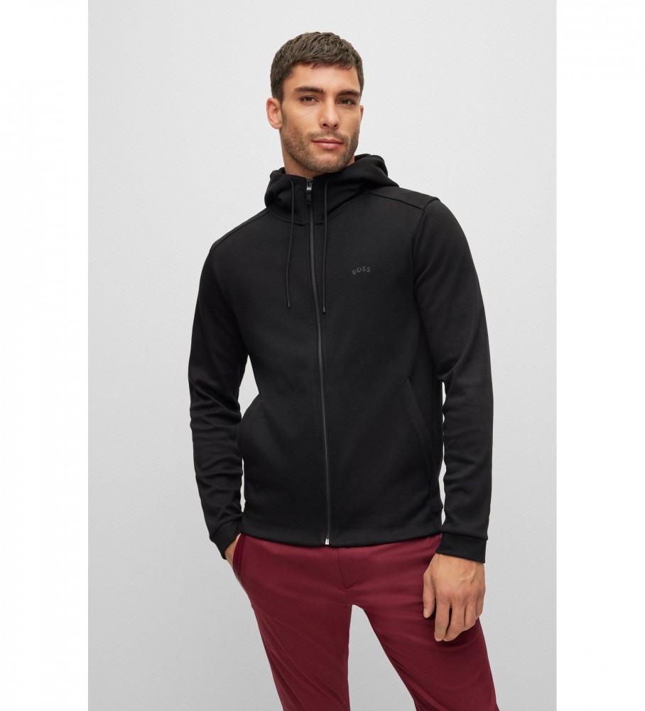 Moletom BOSS Saggy Curved preto
