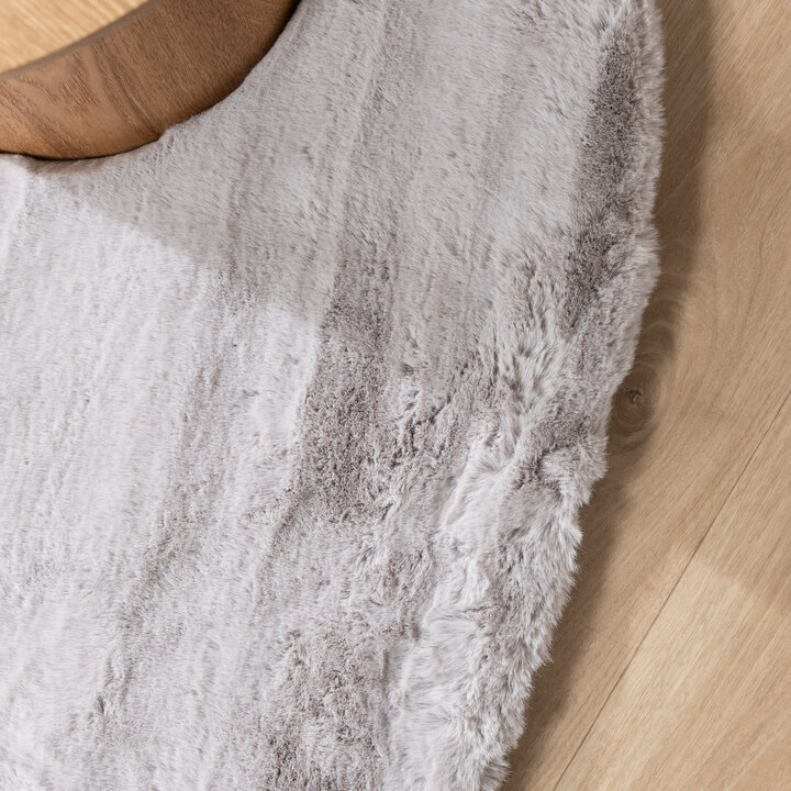 Rond Hoogpolig vloerkleed - Comfy Supreme Grijs