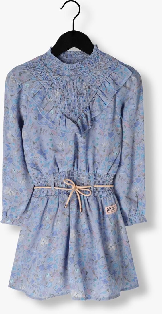 NONO blauwe nono mini jurk mayana girls woven dress light blue