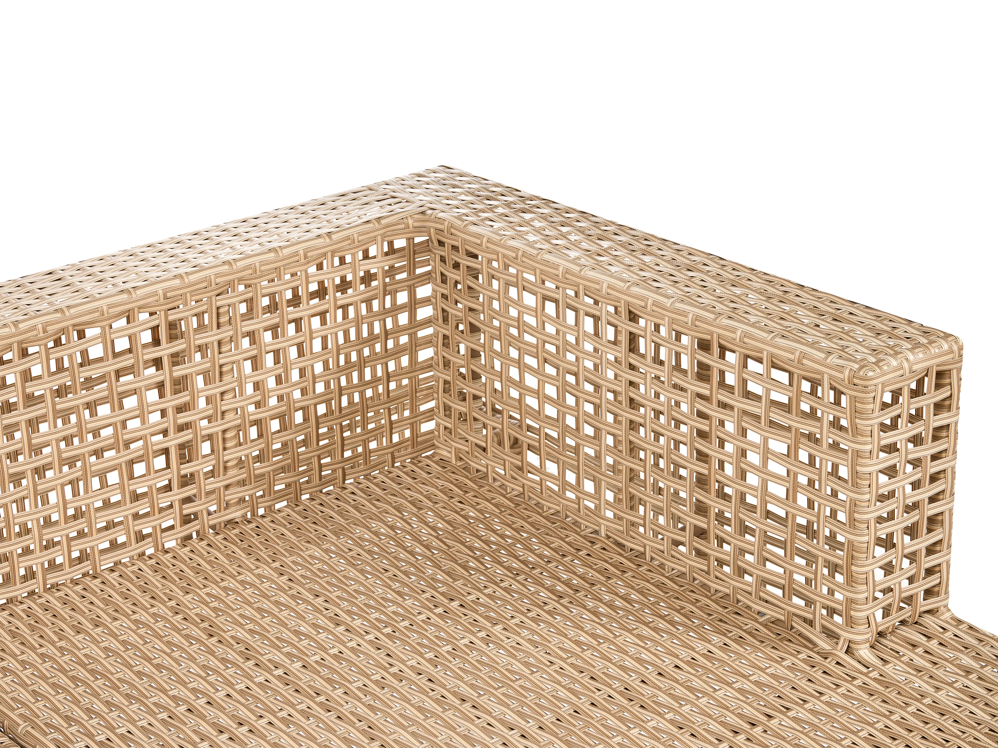 Loungeset met tafel 4-zits CALASETTA linkszijdig PE rotan Beige